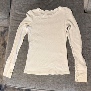 Cream Long Sleeve Top